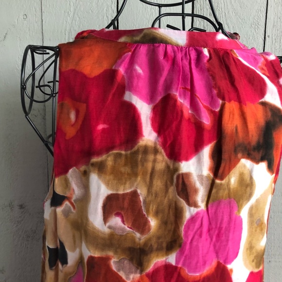 Loft Silk blend fully lines pink floral dress MP - Picture 7 of 7